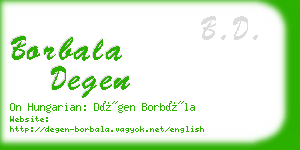 borbala degen business card